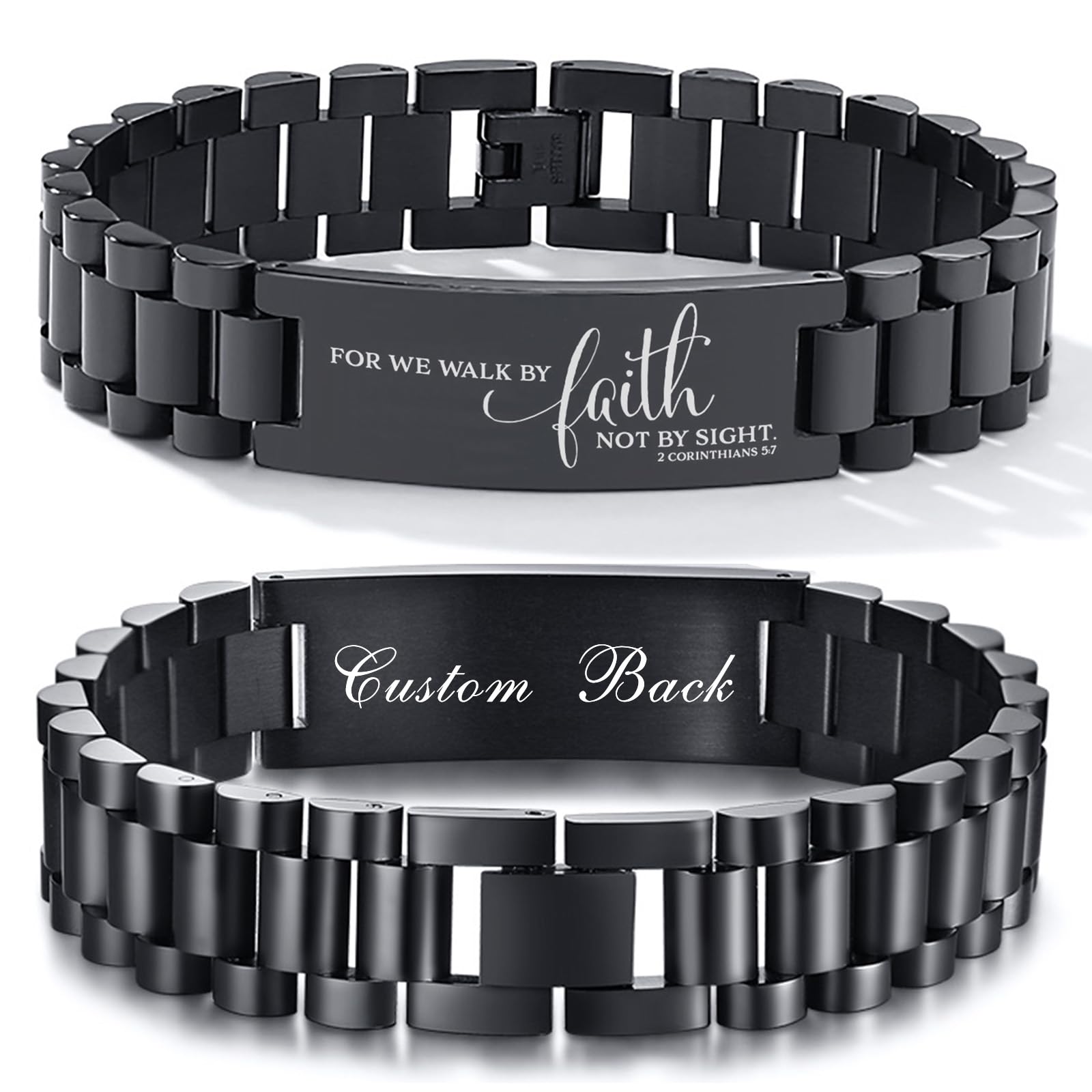 Personalized Bible Verse Bracelets - Inspirational Christian Gifts for Men & Women | Faith & Prayer Encouragement