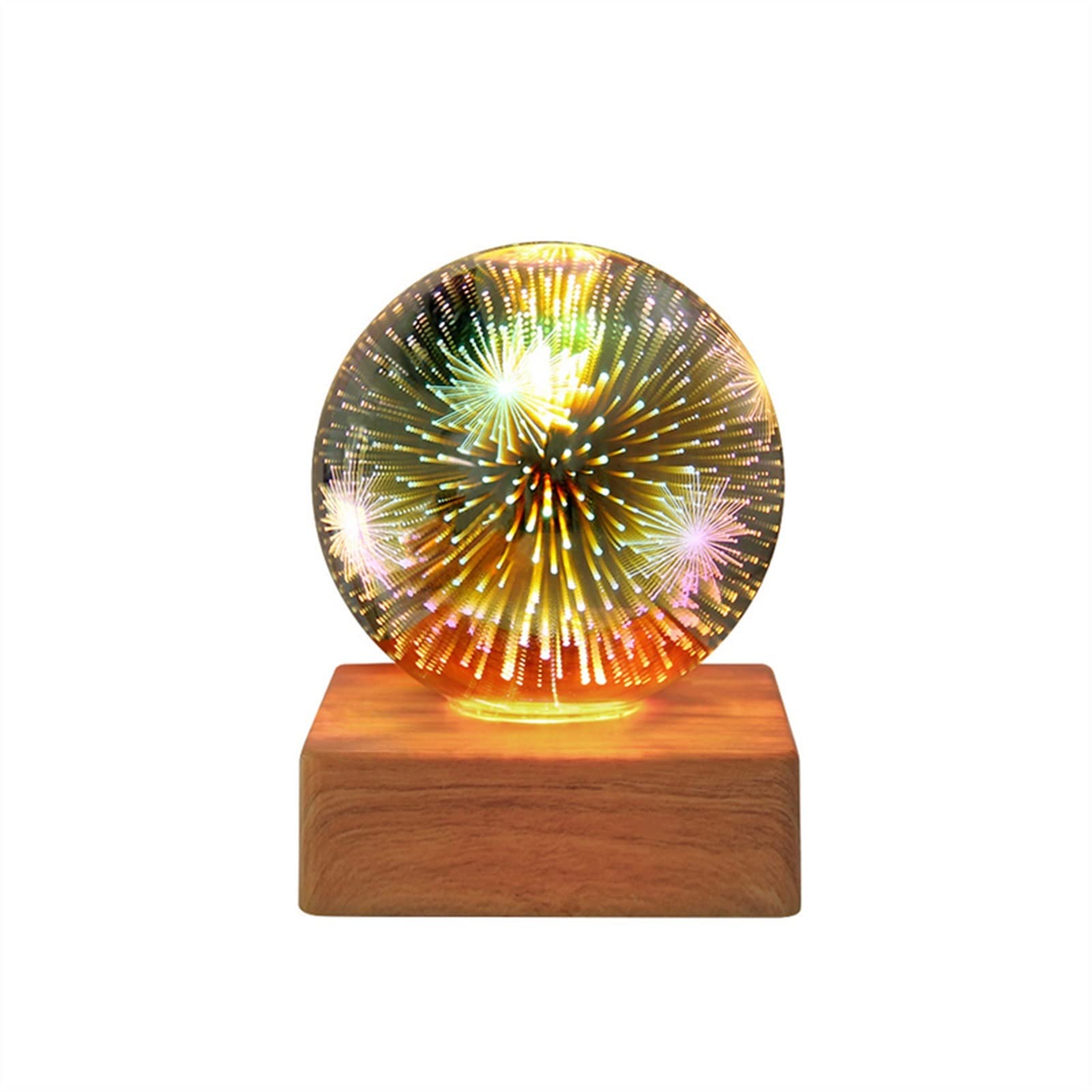 3D Starry Sky Projection Lamp - USB Plug-in LED Night Light with Colorful Atmosphere for Bedroom, Bedside, Nursery | Romantic Firework Light for Home Decor & Relaxation (Style 2)