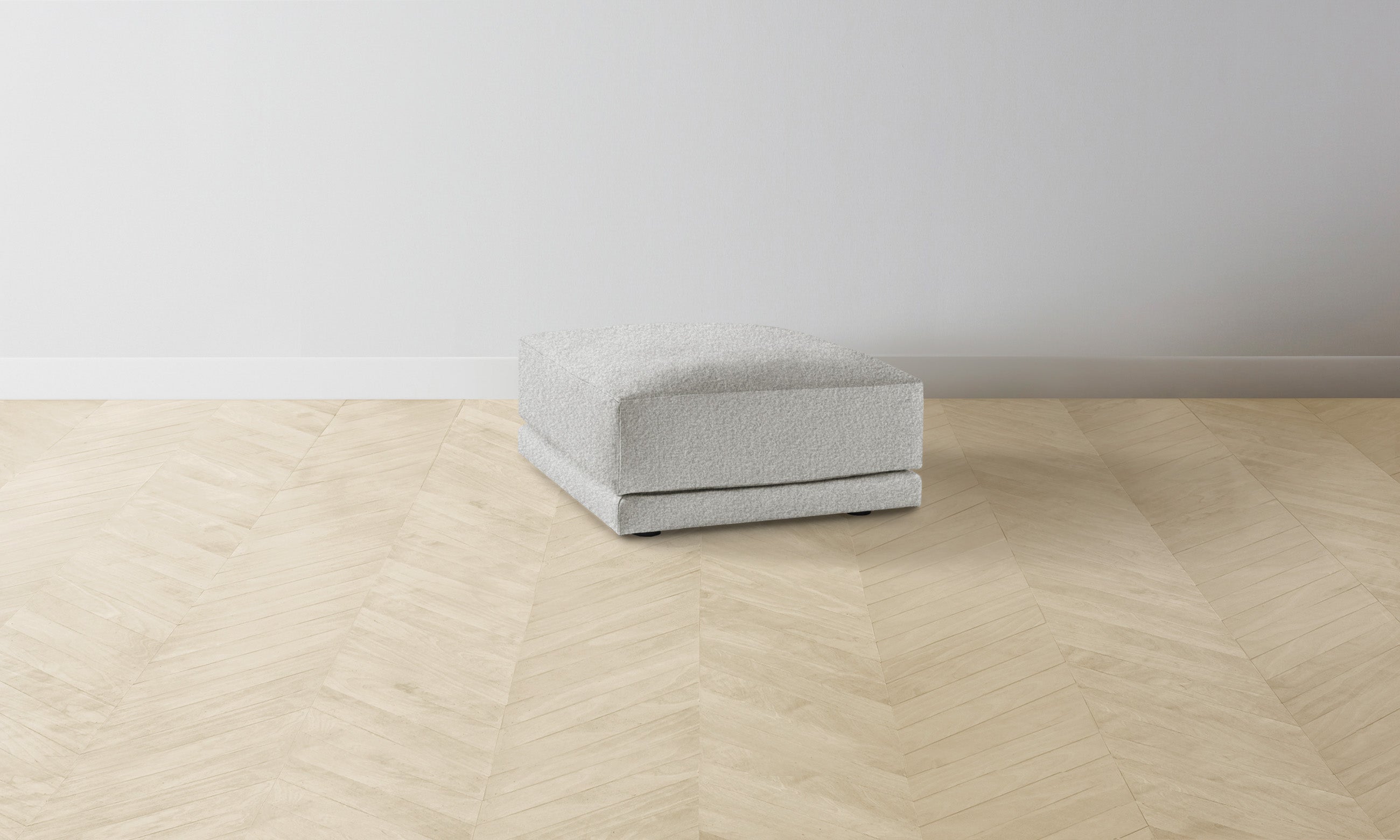The Jones Ottoman - Woolen Bouclé Cliff Upholstered Storage Bench | Modern Living Room Furniture for Small Spaces | Perfect for Home Decor, Entryway Seating & Bedroom Storage