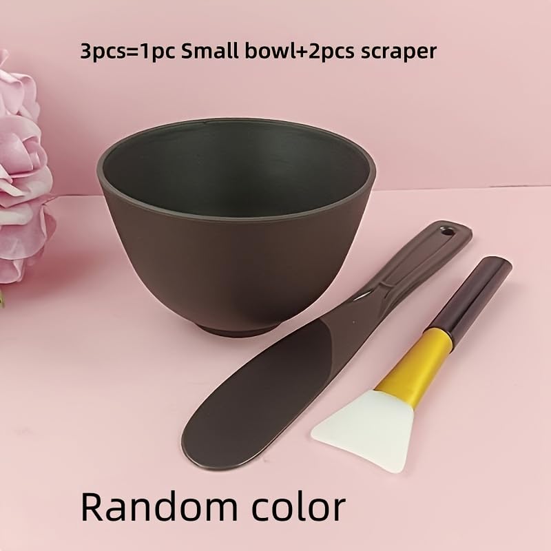 Professional Silicone Facial Mask Mixing Bowl Set with Applicator Brush & Spatula - Beauty Salon & Home Spa Kit for DIY Skincare (White) - Perfect for At-Home Facials, Professional Treatments & Self-Care Routines