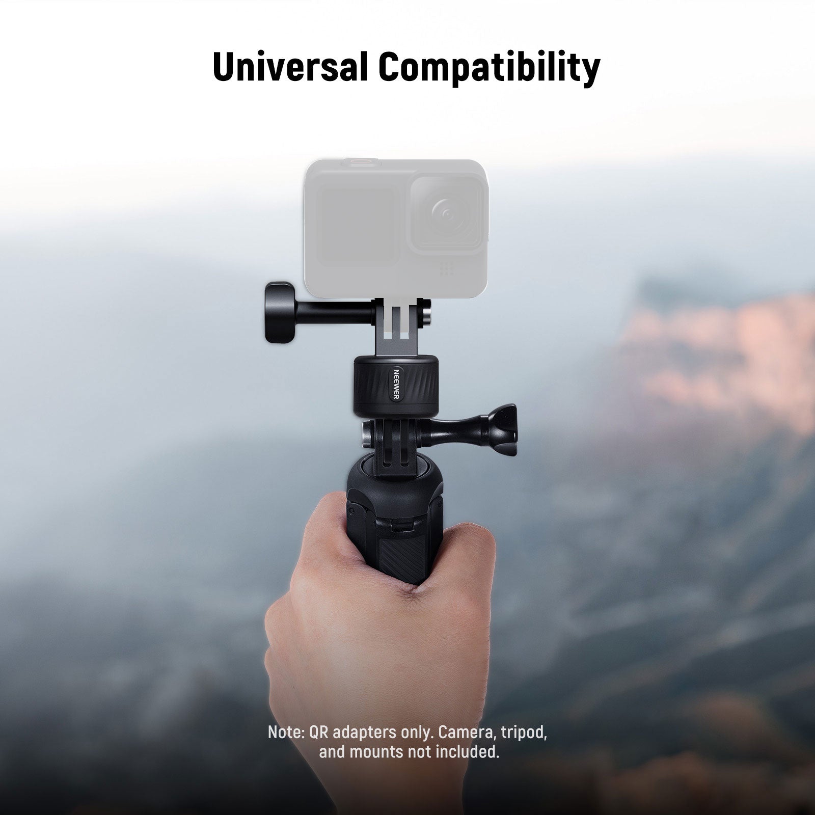 NEEWER GP 21 Magnetic Quick Release Tripod Mount Adapter Set for GoPro Hero 11/10/9/8/7/6/5 - Secure & Easy Camera Mounting for Vlogging, Travel & Action Shots