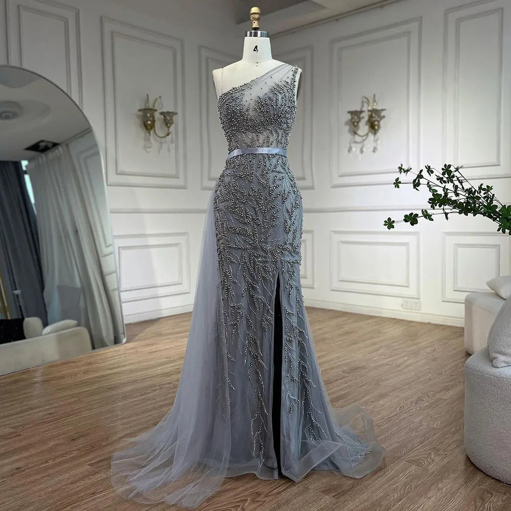 Serene Hill Pink High Split Mermaid Elegant Evening Dresses - Luxury Beaded Prom Gowns for Women 2025 | Perfect for Formal Parties, Weddings & Red Carpet Events LA71582