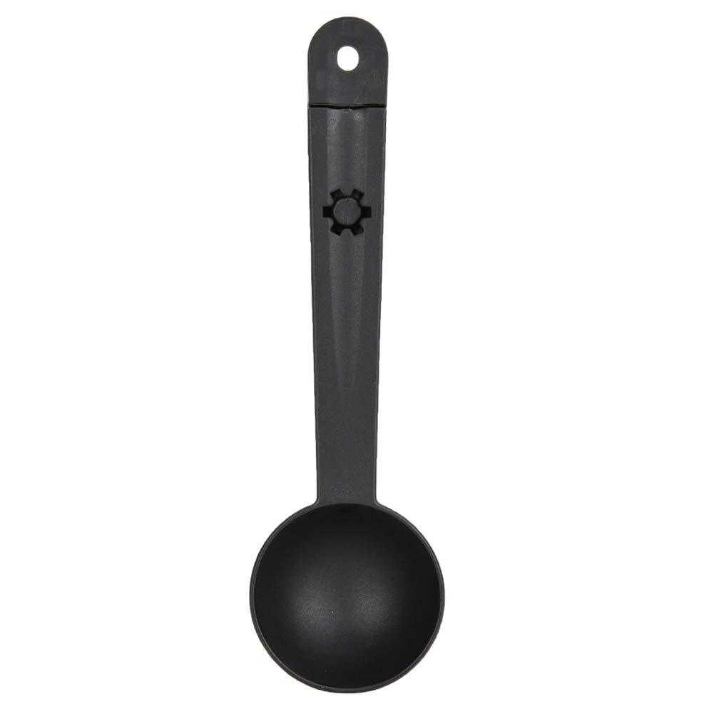 Premium Black Plastic Coffee Scoop with Removable Brush - Perfect for Measuring Coffee Beans & Grounds - Ideal for Hand Drip Coffee, French Press, Espresso & Home Barista Use - Essential Kitchen Tool for Coffee Lovers & Coffee Shops