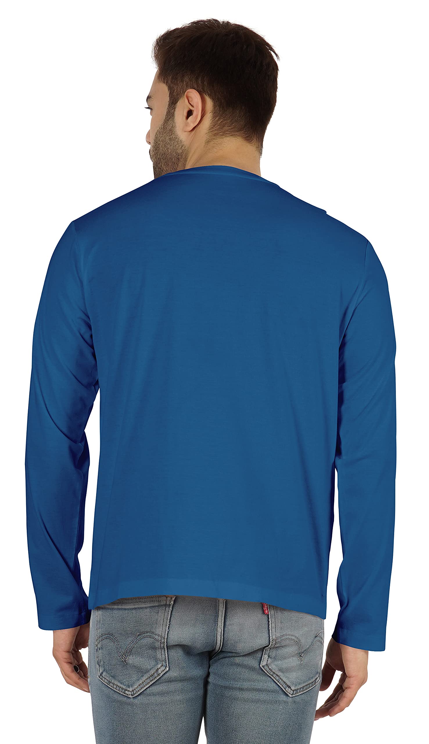 Inkmeso Men's Long Sleeve Cotton T-Shirt - Lightweight Basic Solid Color Casual Shirt for Everyday Wear, Work & Outdoor Activities