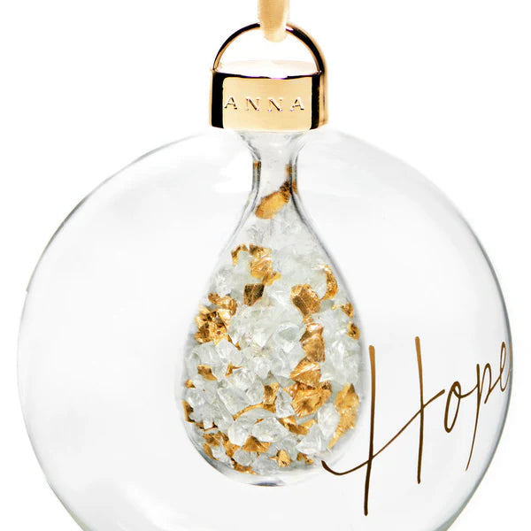 Holiday Hope Ornament - Elegant Crystal & Gold Christmas Tree Decoration for Festive Home Decor & Gift Giving