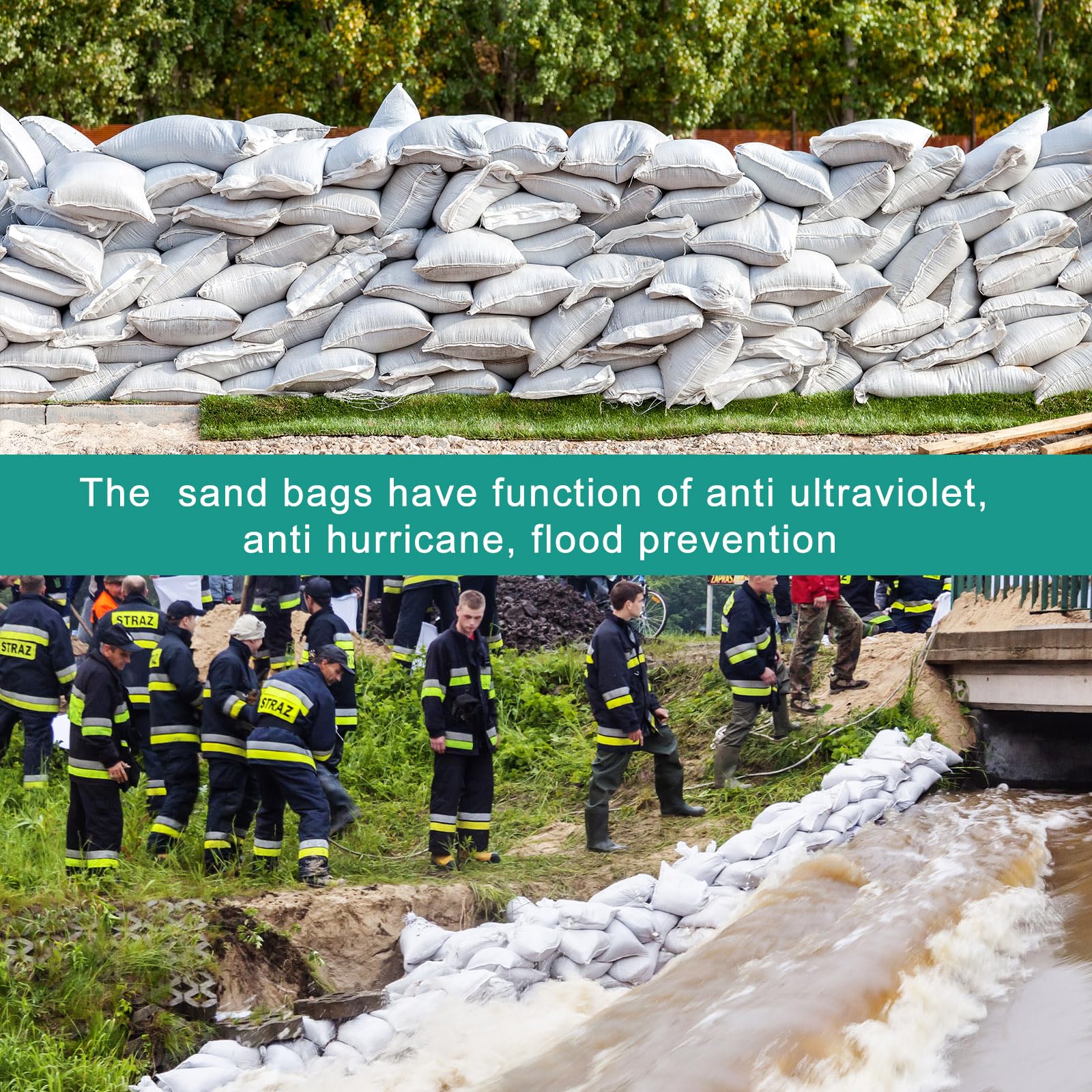 200 Pcs Heavy Duty White Woven Polypropylene Sand Bags - 18