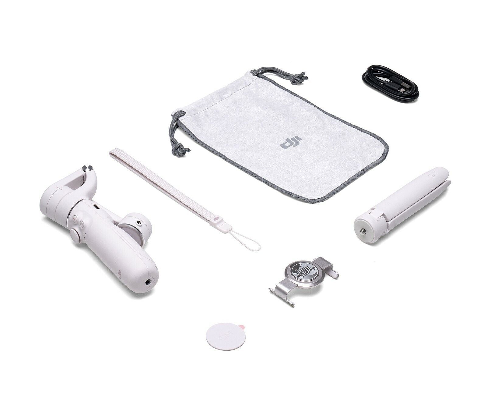Refurbished DJI OM 5 Smartphone Gimbal Stabilizer - White | Compact 3-Axis Stabilization for Vlogging, Travel & Content Creation