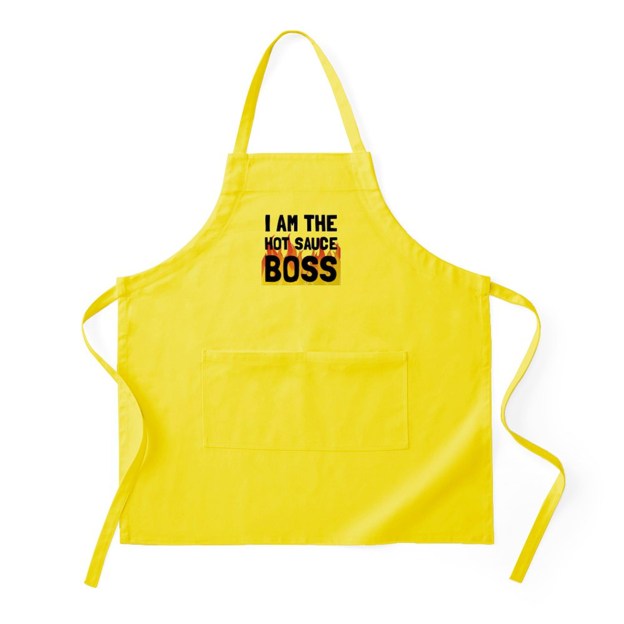 Hot Sauce Boss Kitchen Apron with Pockets - Adjustable BBQ Grilling & Baking Apron for Men & Women - Perfect for Cooking, Grilling, Baking & Outdoor BBQ Parties