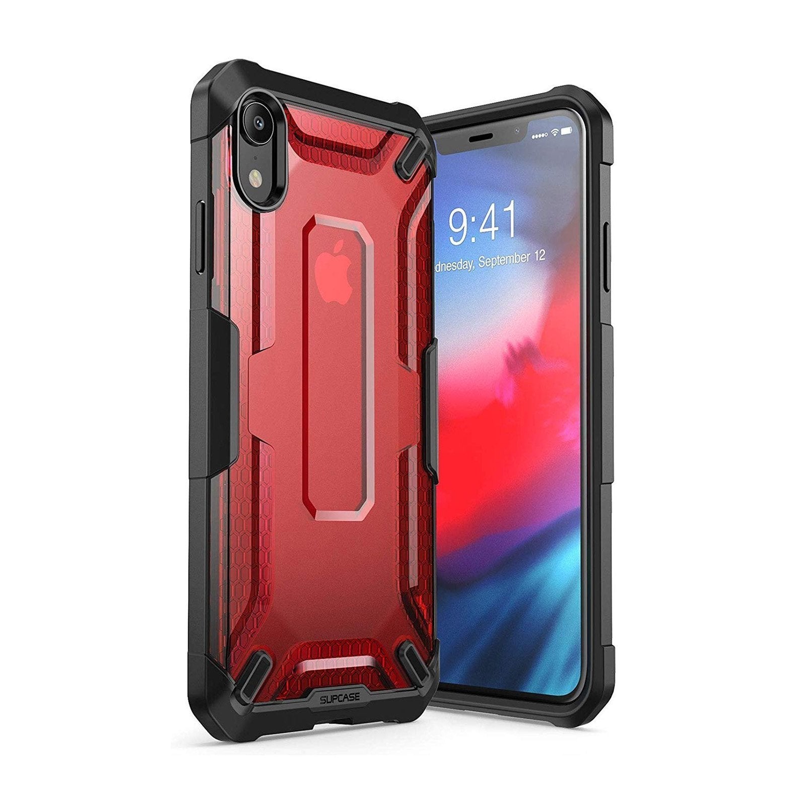 iPhone XR Unicorn Beetle Hybrid Bumper Case - Shockproof Protective Cover with Raised Edges for Screen & Camera Protection - Perfect for Outdoor Activities, Travel & Daily Use (Red)