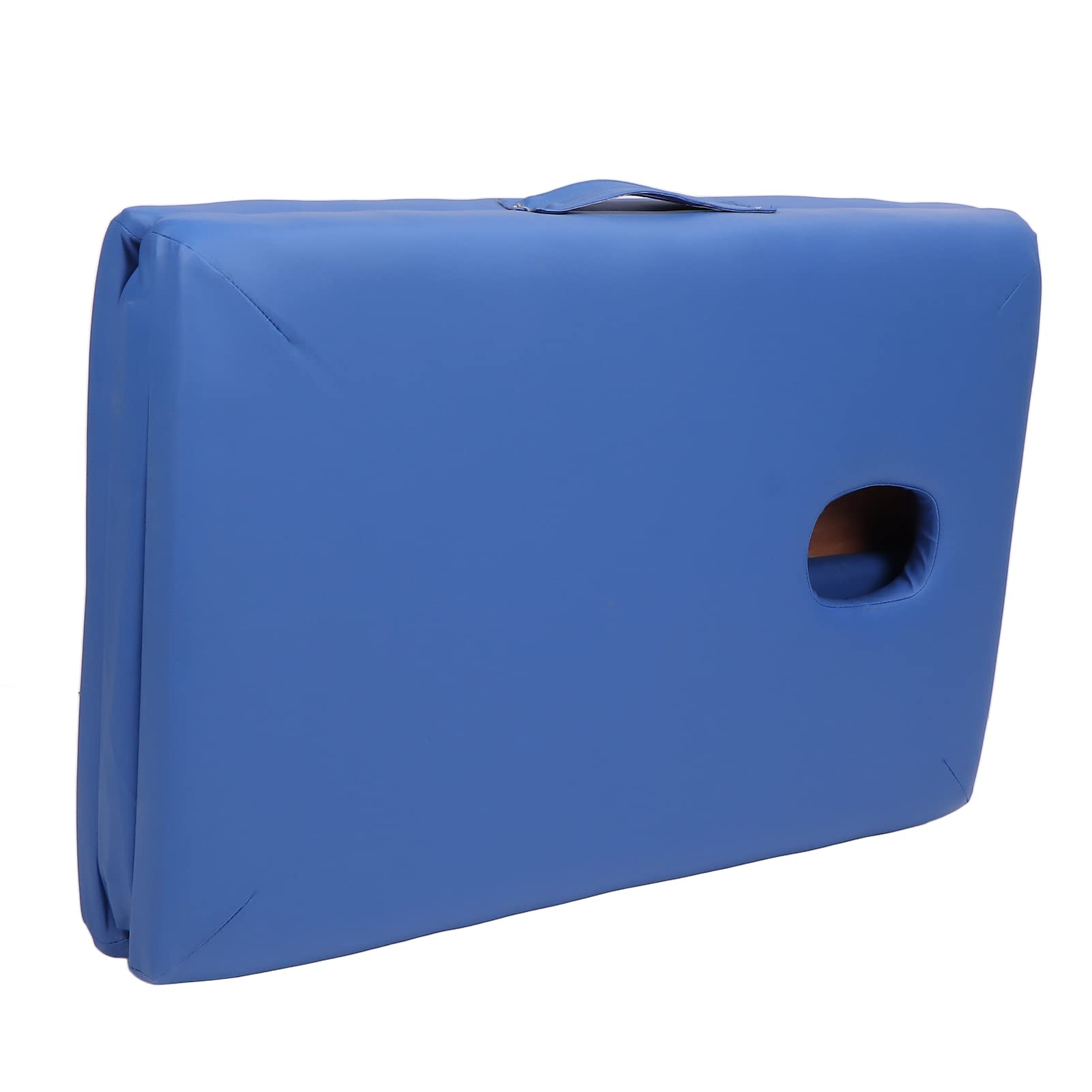 Portable Folding Massage Table with Blue Steel Frame & PU Leather Surface - Professional Spa, Home Massage, and Physical Therapy Use