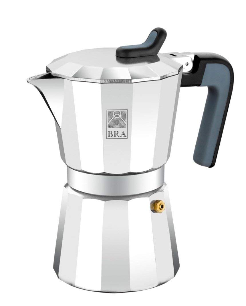 Premium Braisogona Bra De Luxe2 Aluminum 9-Cup Coffee Maker - Perfect for Home, Office & Camping Brewing