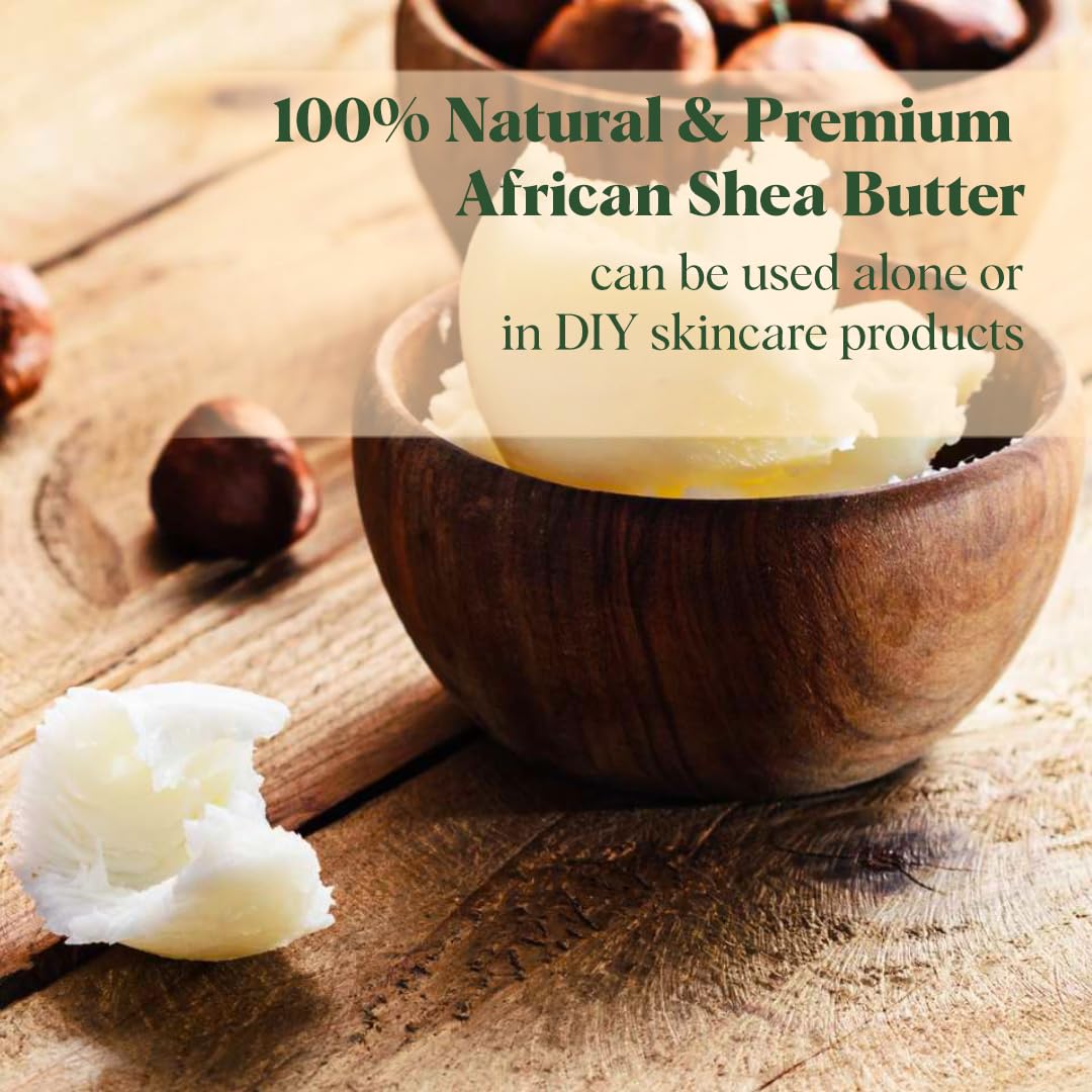 10 lb Bulk Pure Raw Unrefined African Grade A Ivory Shea Butter - Natural Moisturizer for Skin, DIY Lip Balm, Stretch Marks & Sun Damage Recovery | Perfect for Body Care, Baby Cream & Homemade Cosmetics