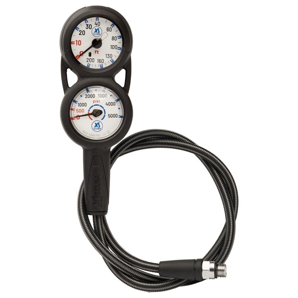 XS Scuba QuikVu Imperial Console - Digital Pressure & Depth Gauge for Scuba Diving - Perfect for Underwater Exploration & Dive Safety