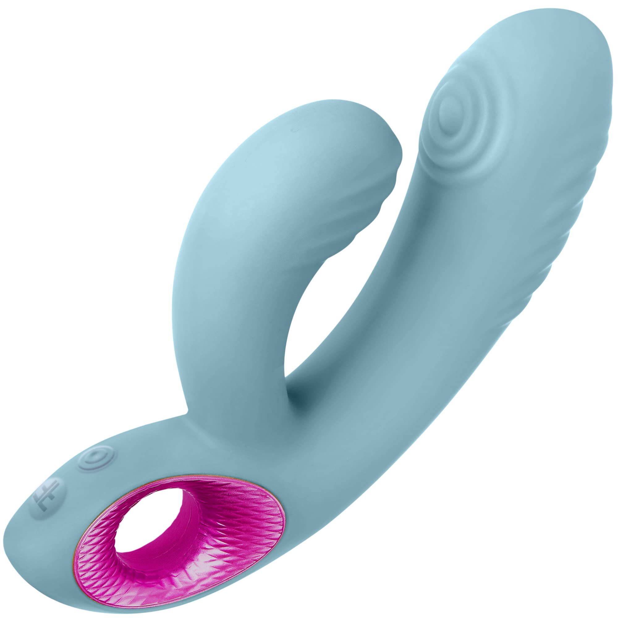 Premium G-Spot Rabbit Vibrator for Women - Dual Stimulation Adult Toy with 10 Thumping & 10 Vibration Modes, Splashproof & Wireless - Perfect for Solo Play, Couples & Travel (Blue)