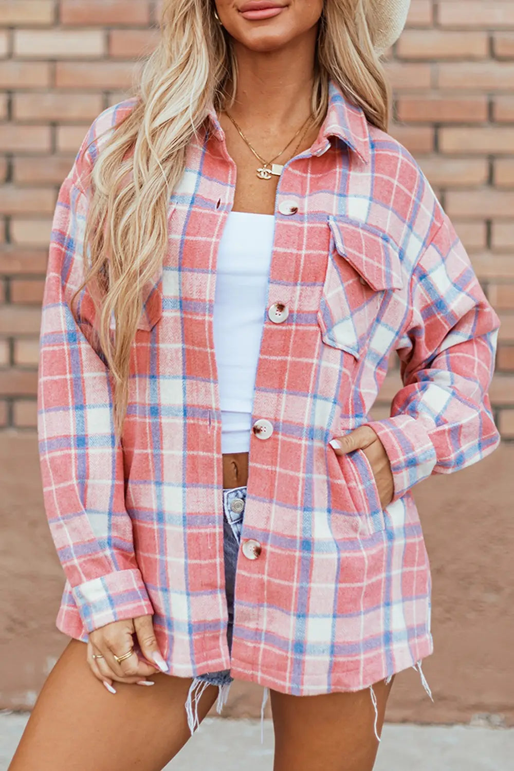 Plaid Button-Up Long Sleeve Shacket for Men - Stylish Flannel Shirt Jacket for Fall & Winter - Perfect for Outdoor Activities, Camping and Casual Wear