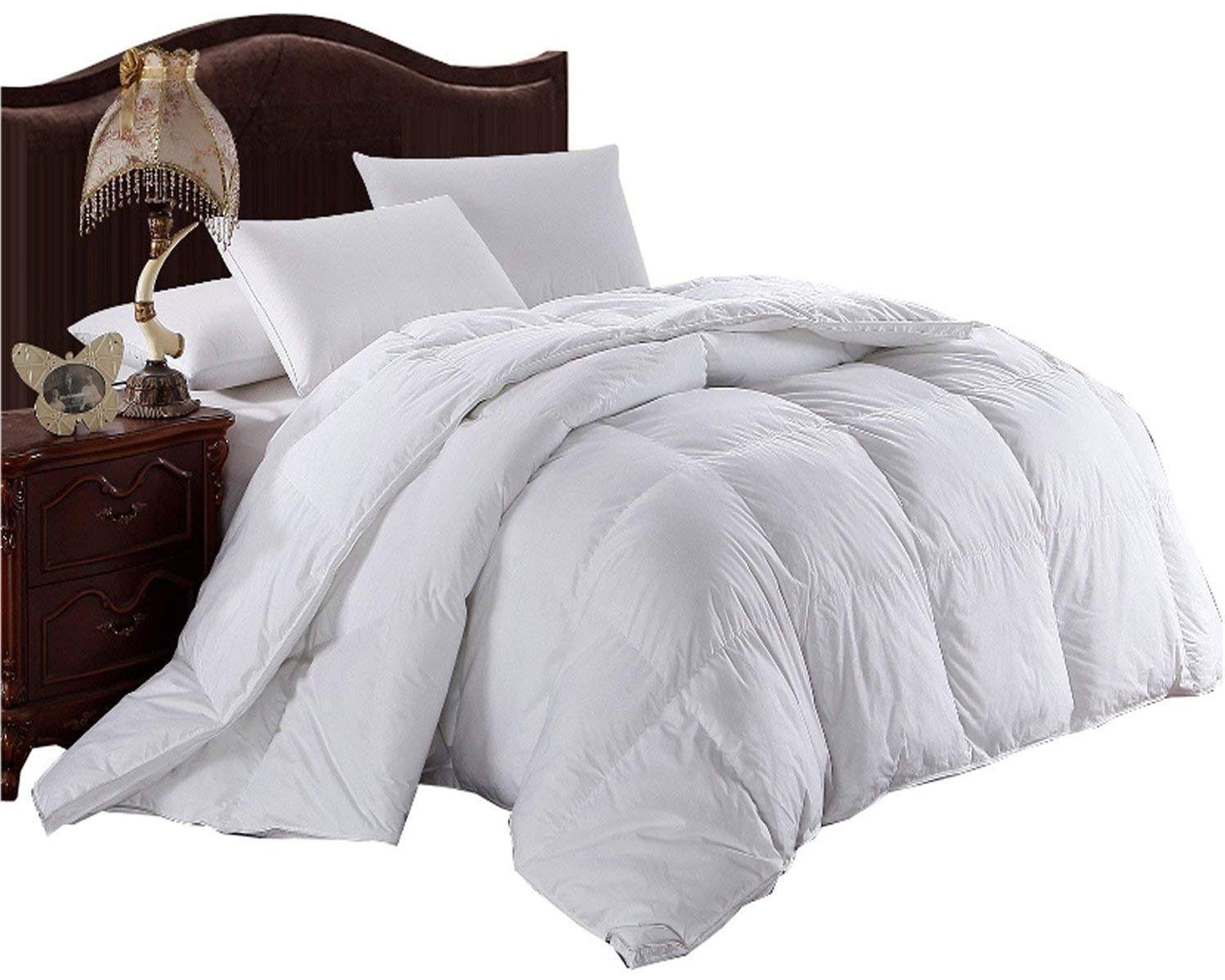 Royal Hotel Hypoallergenic Down Comforter - Lightweight & Fluffy 100% Cotton Striped Shell - Medium Warmth Duvet Insert for Twin/Twin XL Beds - Perfect for Allergy Sufferers & Cozy Bedroom Decor
