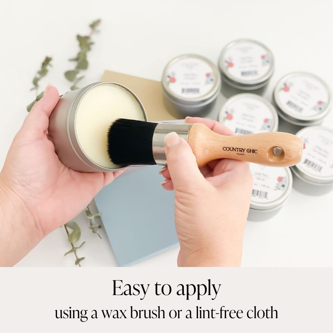 Chalk Style Paint & Furniture Wax Set - DIY Furniture Paint, Home Decor, Crafts (4 oz, White) - Perfect for Upcycling, Shabby Chic Decor, and Wood Restoration Projects
