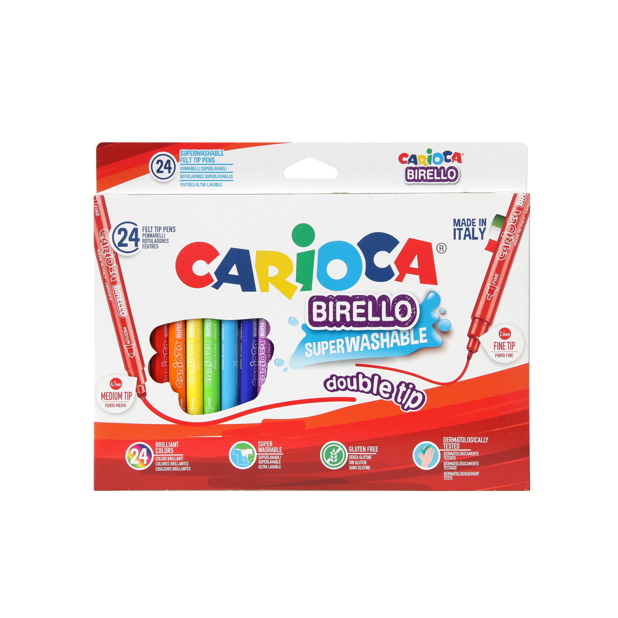 24 Pack Birello Markers - Vibrant Colors, Fine Tip for Artists & Students - Perfect for Sketching, Bullet Journaling & School Projects