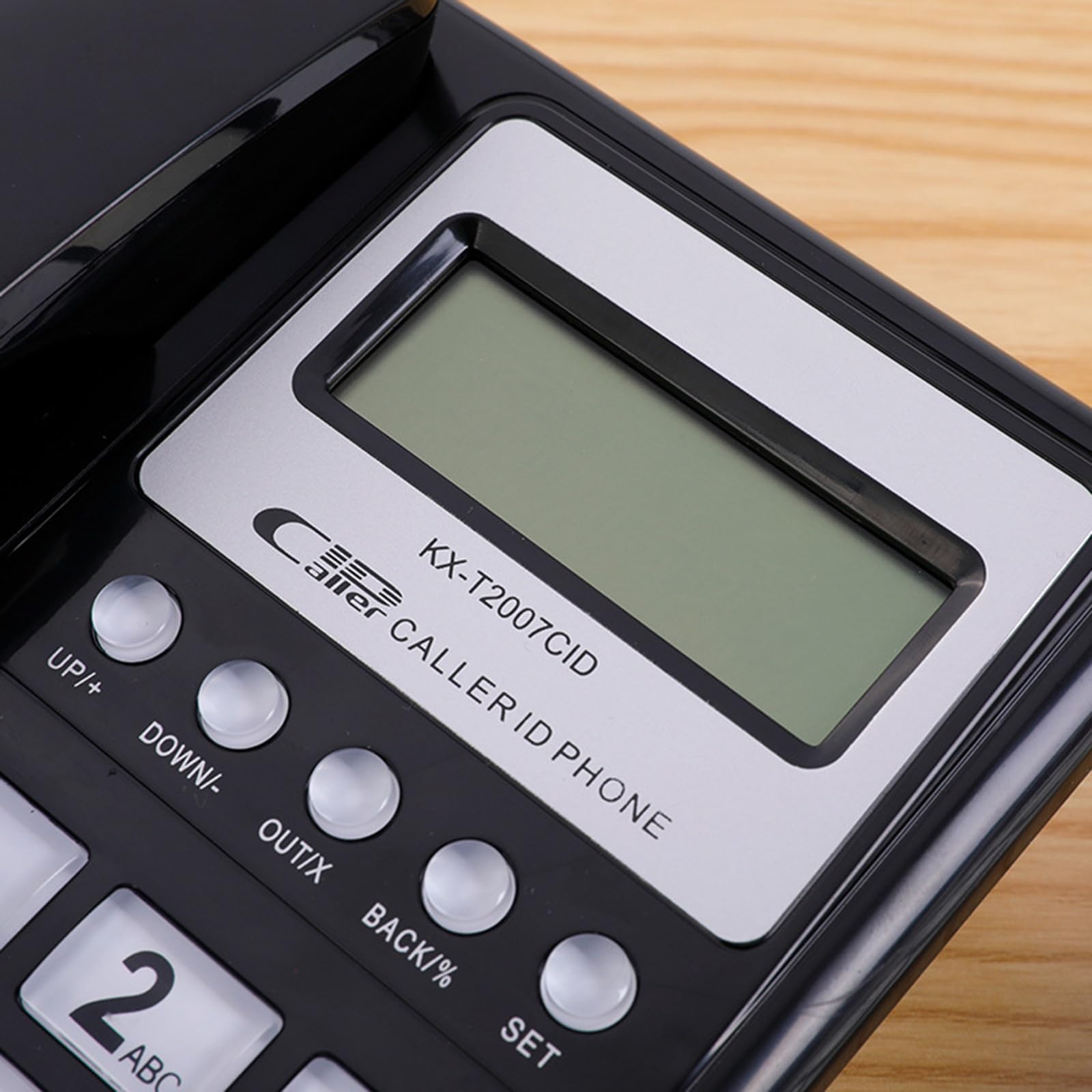 **Black Corded Landline Phone with Caller ID, LCD Display & Call Storage - DTMF/FSK Compatible for Home & Office Use - Reliable Communication for Business Calls, Remote Work & Emergency Use**