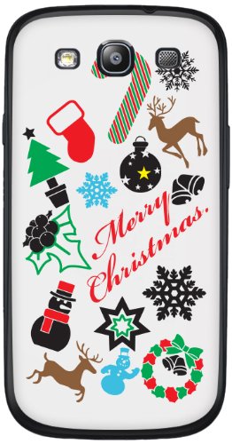 Cellet Merry Christmas Samsung Galaxy S3 Case - White Holiday Design | Perfect Gift for Christmas & Winter Celebrations