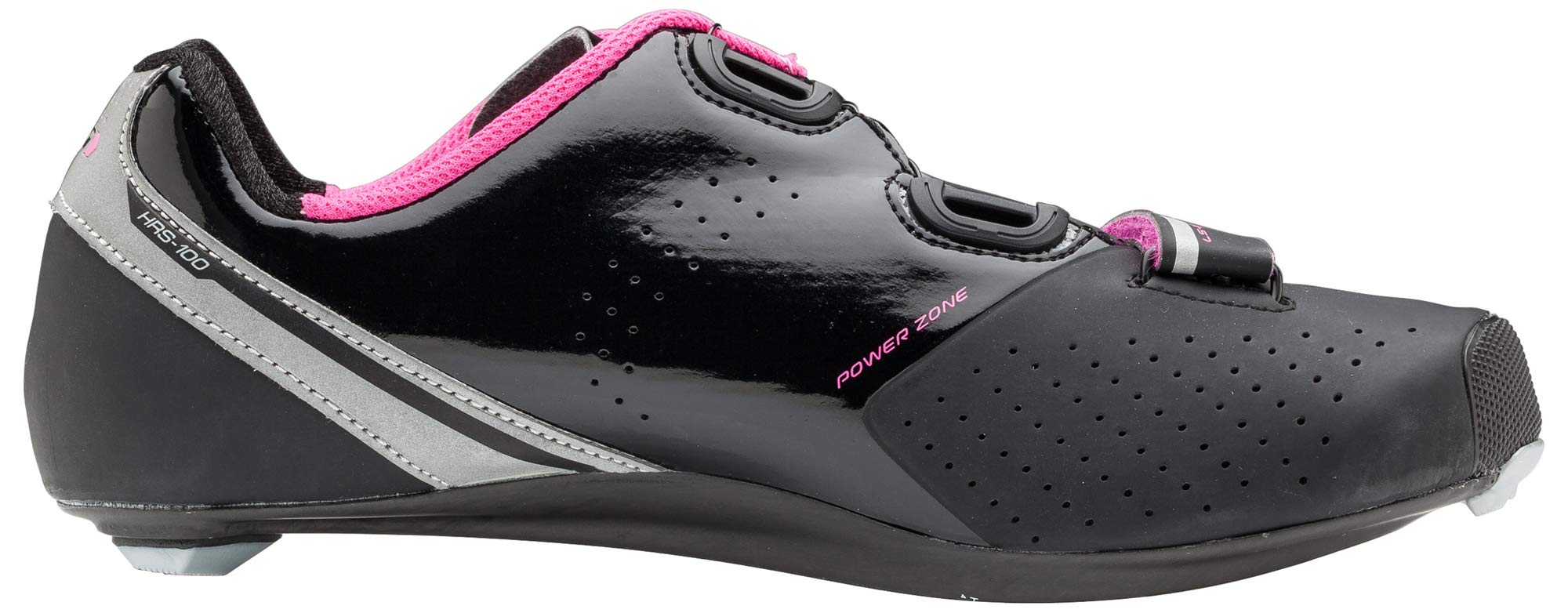 Louis Garneau Women’s Carbon LS-100 II Cycling Shoes - Size 43 - Black/Pink - Lightweight & Breathable for Road Biking & Indoor Training