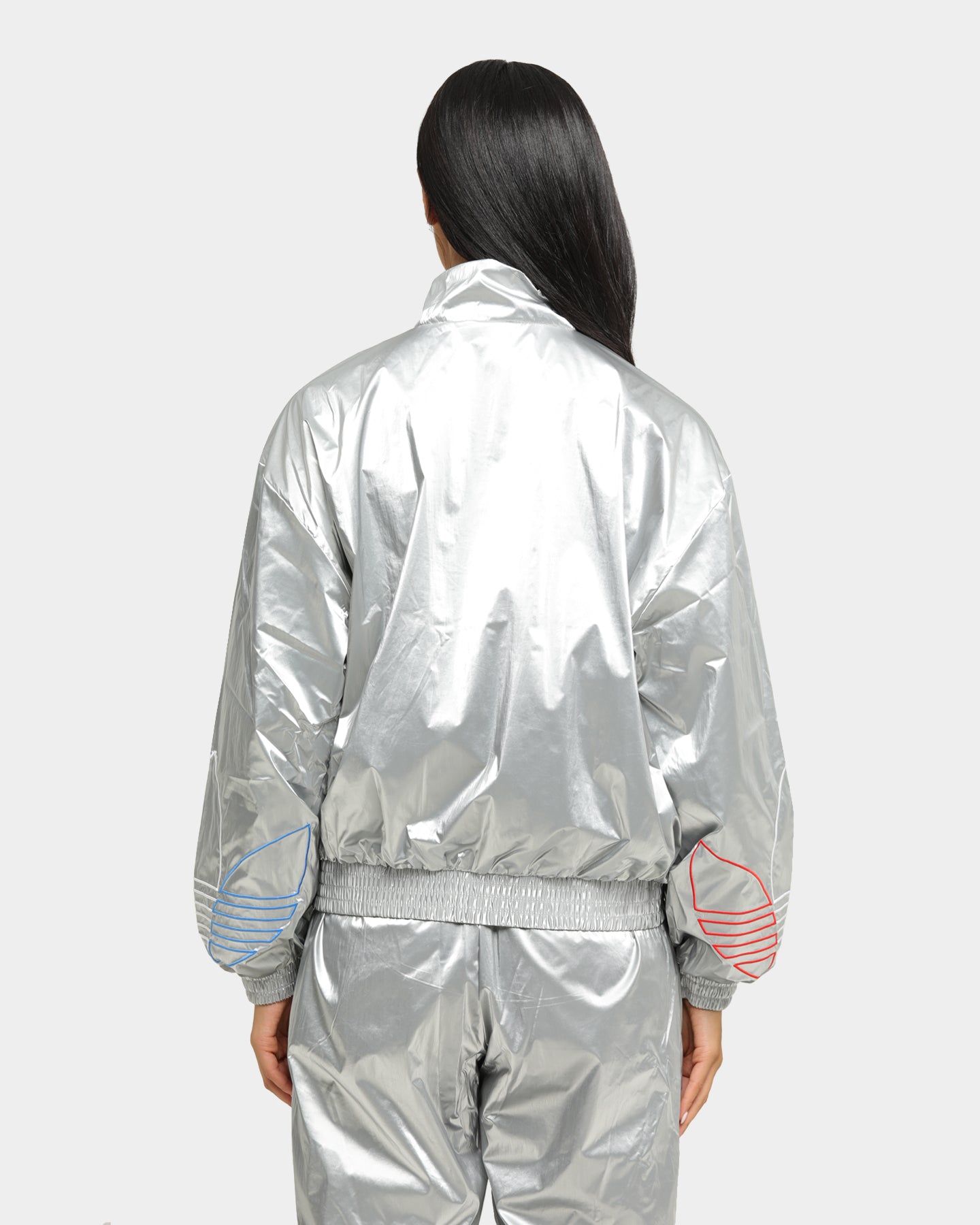 Adidas Women's Japona Track Jacket - Metallic Silver Lightweight Running Jacket for Women - Perfect for Jogging, Gym & Outdoor Activities