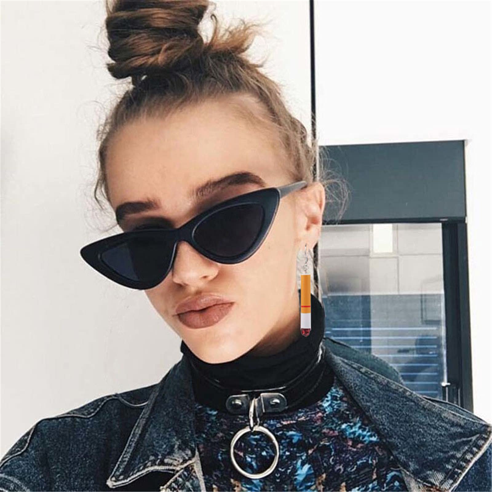 Funny Cigarette Butts Earrings Set - 3 Pairs Punk Drop Dangle Earrings for Women & Men | Unique Unisex Wacky Jewelry Gift | Perfect for Halloween, Cosplay, Parties & Punk Fashion