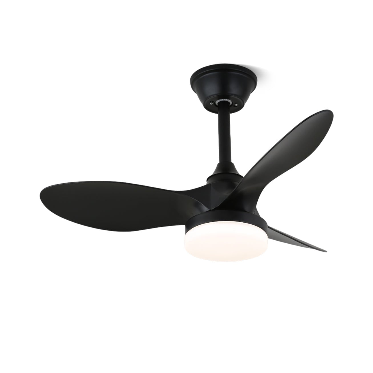 Callum Ceiling Fan with LED Light Kit - Modern Flush Mount Ceiling Fan for Bedroom, Living Room & Office - Energy Efficient Quiet DC Motor - Remote Control Included