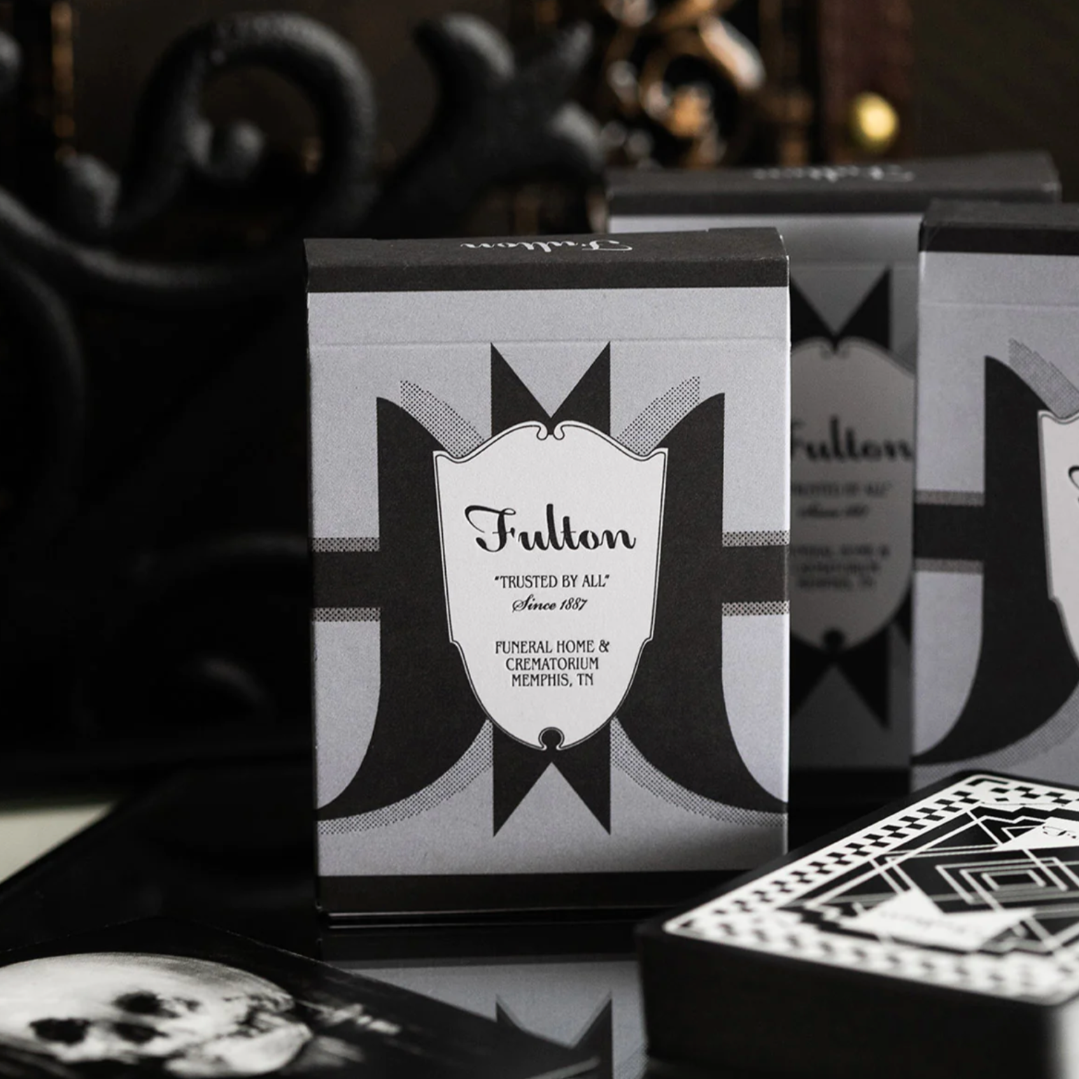 Fulton's Funeral Playing Cards - Unique Gothic Themed Deck for Magic Tricks, Poker Games & Halloween Parties - Perfect for Collectors, Card Enthusiasts & Spooky Events