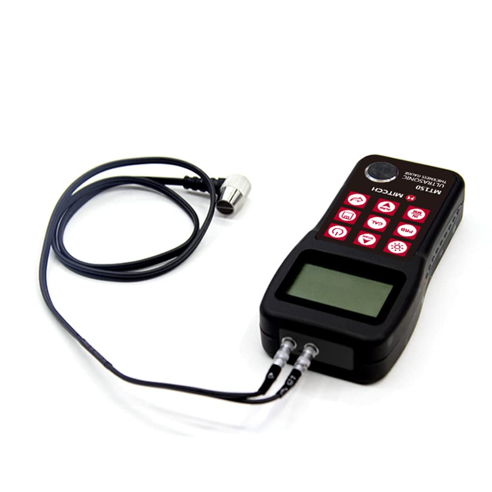 MT150 Digital Wall Ultrasonic Thickness Gauge Meter - 0.75mm~300mm (0.03~11.8inch) Range - Non-Destructive Testing for Metal, Plastic, Glass - Ideal for Construction, Manufacturing & Quality Control