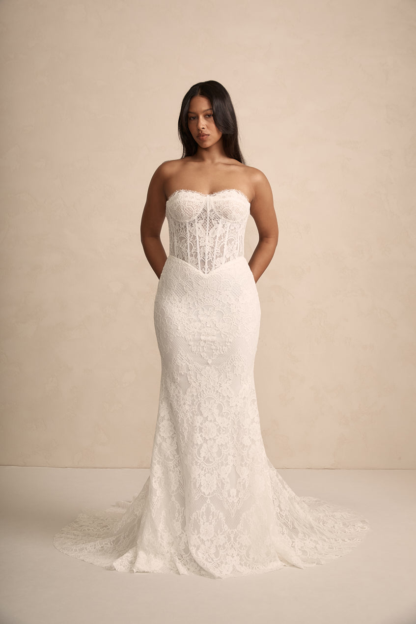 WINNIE Basque Waist Ivory Corset - Ready to Wear Lingerie for Women | Perfect for Bridal, Boudoir & Special Occasions