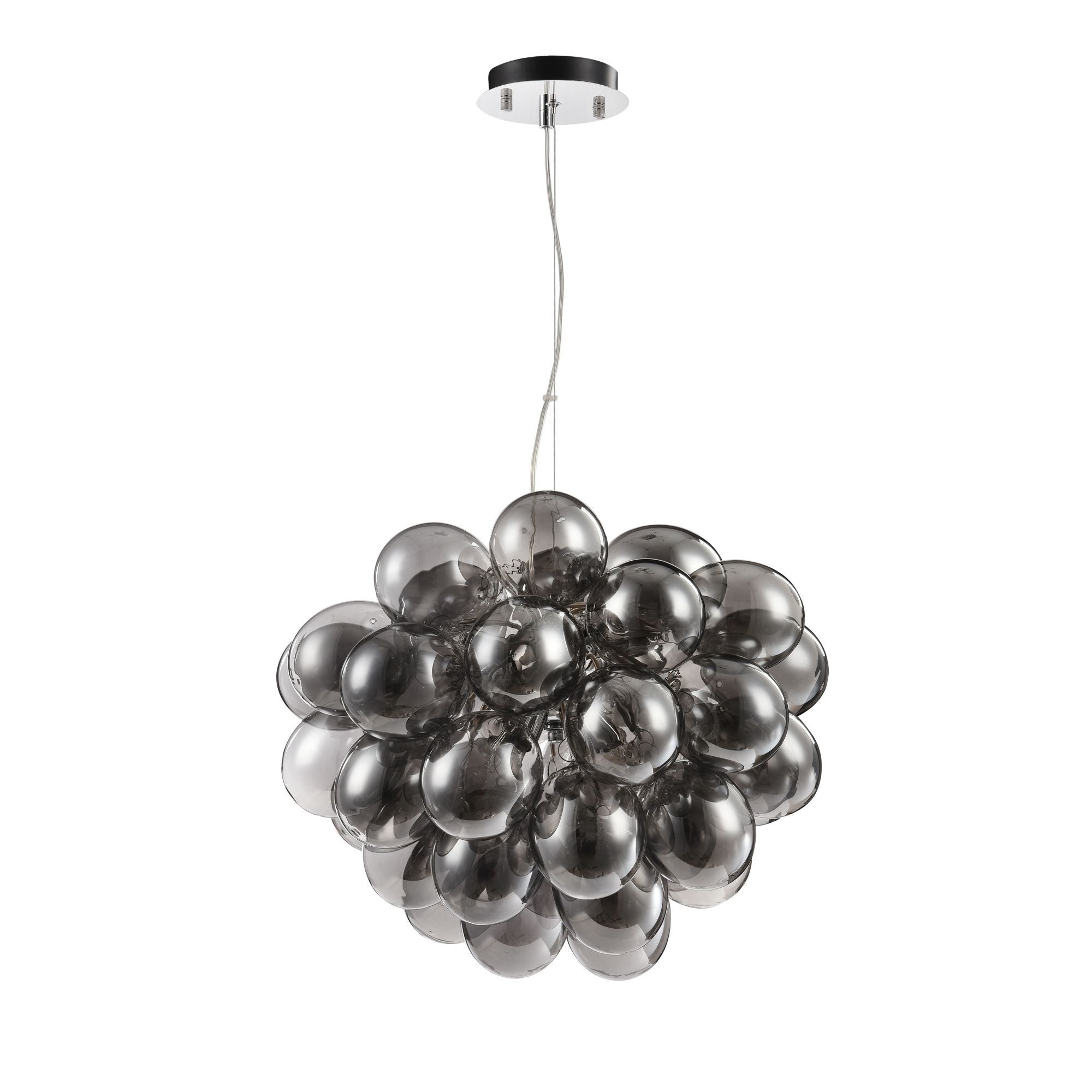 Balbo Modern Center Ceiling Light - Cognac & Smoky Glass Shade, IP20 Rated for Indoor Use - Perfect for Living Room, Bedroom, or Dining Area Lighting