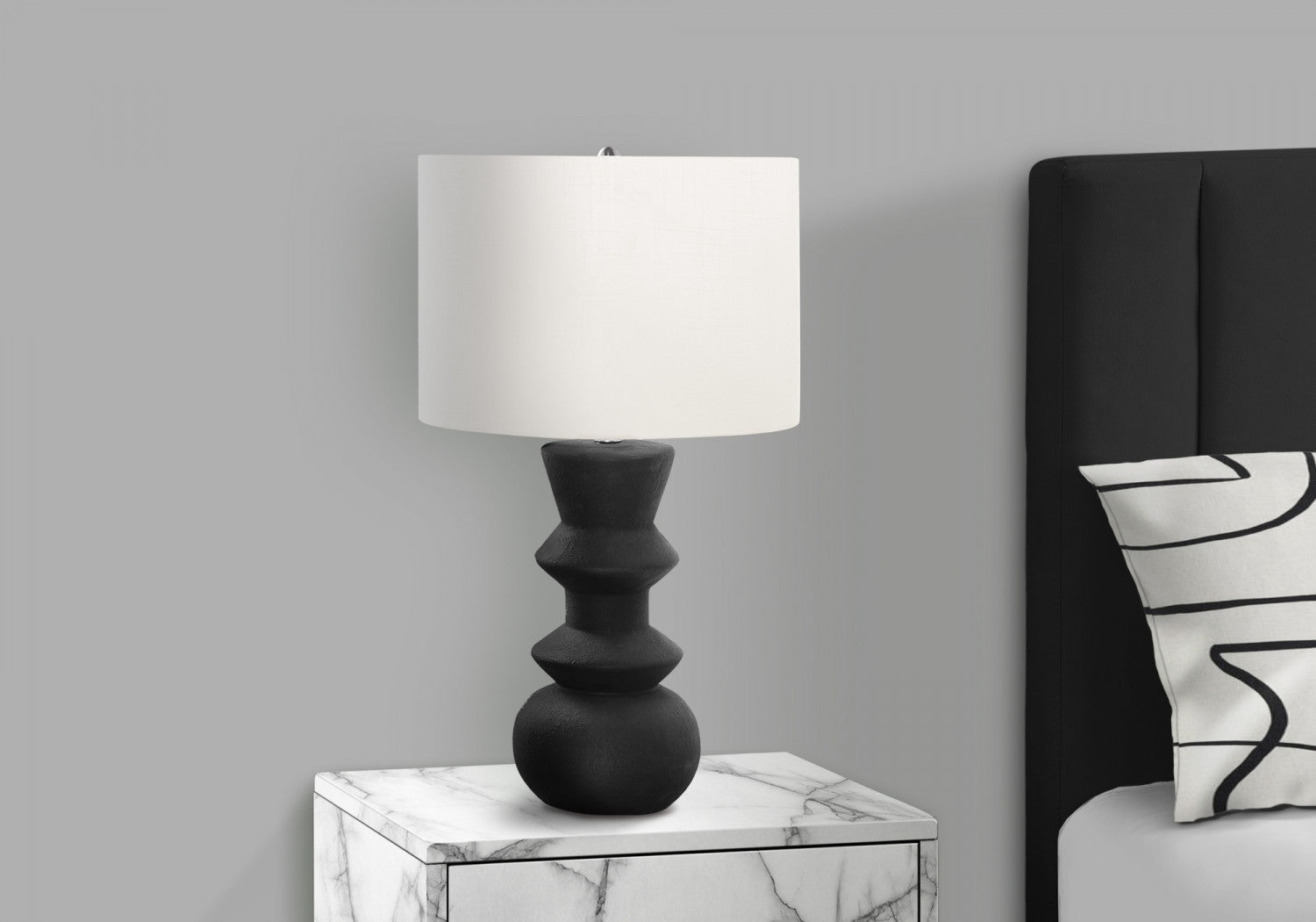 Modern Ashton Table Lamp - Black Finish for Bedroom, Living Room & Office - Stylish LED Desk Light for Home Decor
