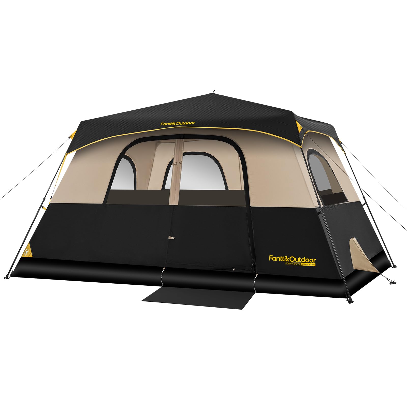 Fanttik Instant Cabin Tent for Camping - 4/6/8/10 Person Family Tent with Rainfly & Windproof Design, 60-Second Setup, Portable with Carry Bag - Perfect for Outdoor Adventures, Backpacking & Hiking Trips