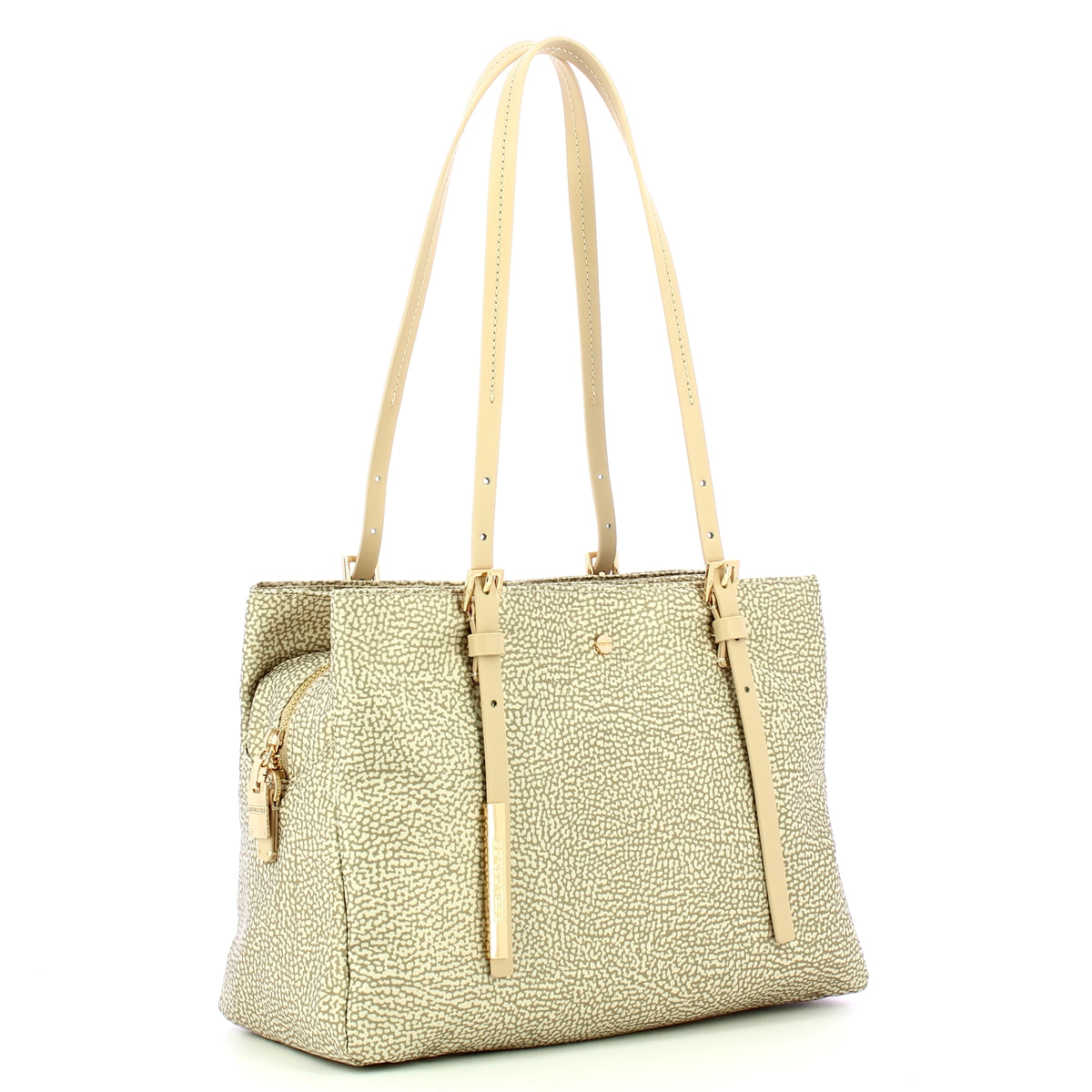 Borbonese Medium Sabbia Tote Bag 933777AH1 in SABBIA - Perfect for Work, Travel & Everyday Use