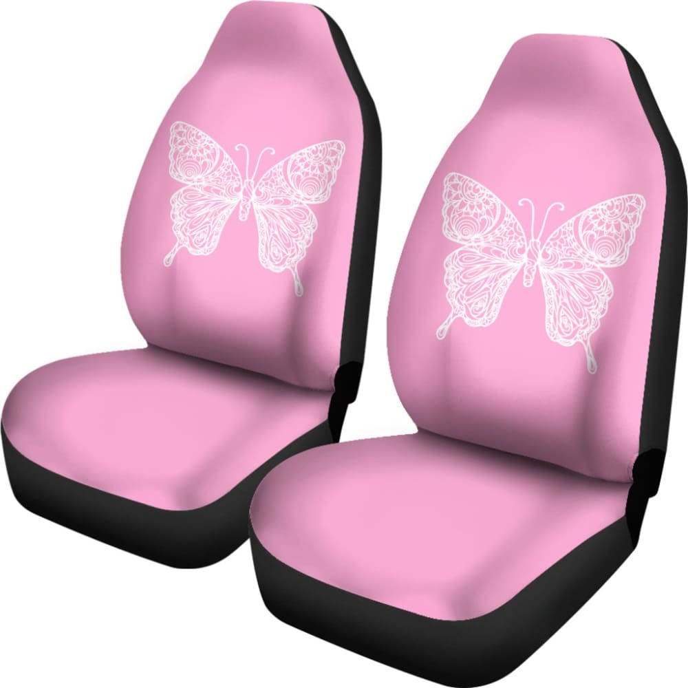 Premium Pink Butterfly Custom Car Seat Covers - Universal Fit for Cars, Trucks & SUVs - Soft Comfort & Stylish Protection - Perfect for Daily Commute, Road Trips & Gift Giving