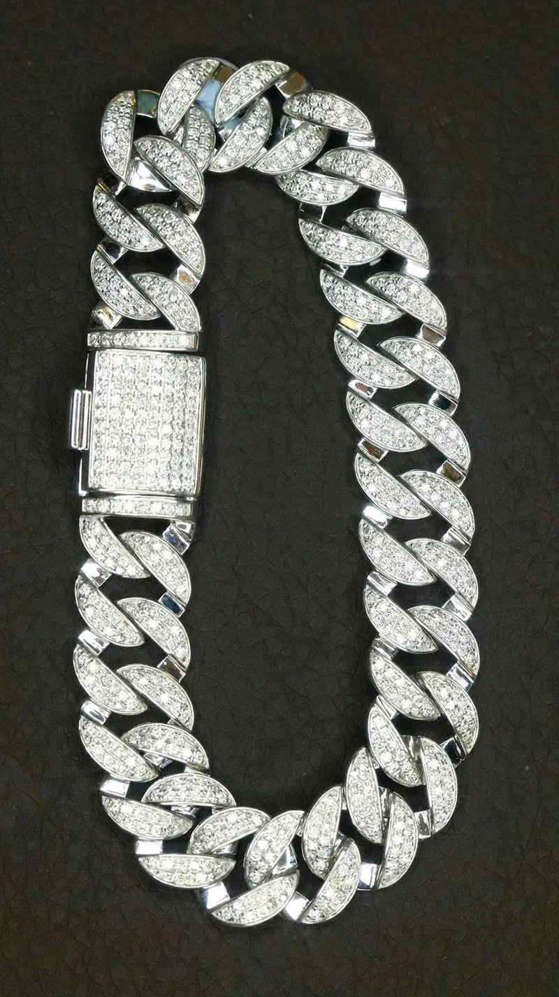 18K White Gold Diamond Bracelet for Women - 3.05 Carat Natural Diamonds, Luxury Chain Design, Fine Jewelry Gift for Wedding, Anniversary & Special Occasions