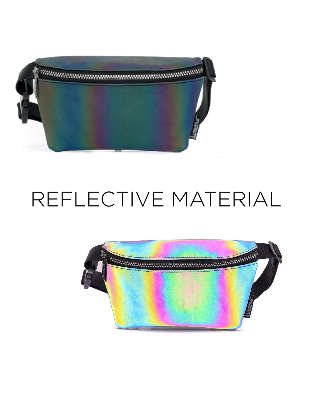 Ultra Slim Reflective Rainbow Fanny Pack for Running, Hiking & Travel - Hands-Free Waist Bag for Men & Women