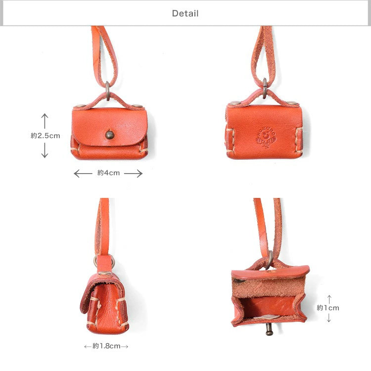 Handmade Japanese Tochigi Leather Mini Bag Pendant Necklace - Elegant Accessory for Women, Gift for Her, Fashion Jewelry for Daily Wear & Special Occasions