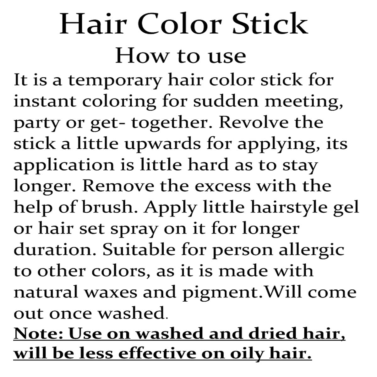 EVE-N LUXURY Tru Tone Semi-Permanent Hair Dye Stick - 7G Each (Set of 3) - Black | Root Touch-Up & Instant Hair Color for Quick Cover-Ups | Perfect for Travel, Home Use & On-The-Go Styling