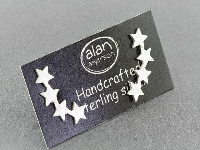 4-Pack Sterling Silver Star Stud Earrings for Women - Hypoallergenic & Tarnish-Resistant - Perfect for Everyday Wear, Parties & Gifts