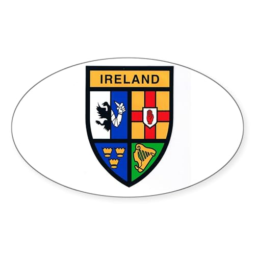White - Ireland Oval Sticker