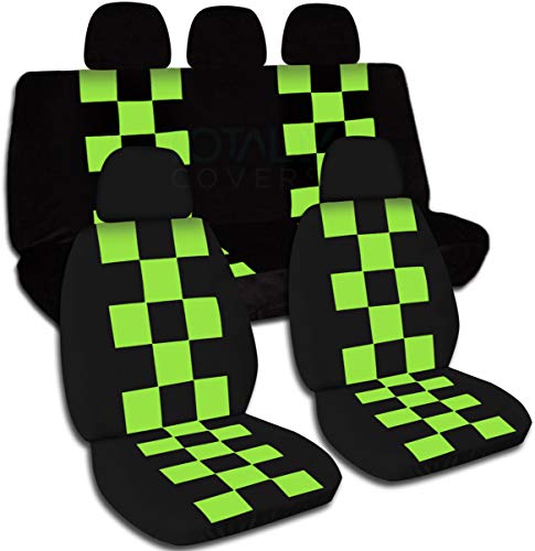 Black and Lime Green Checkers