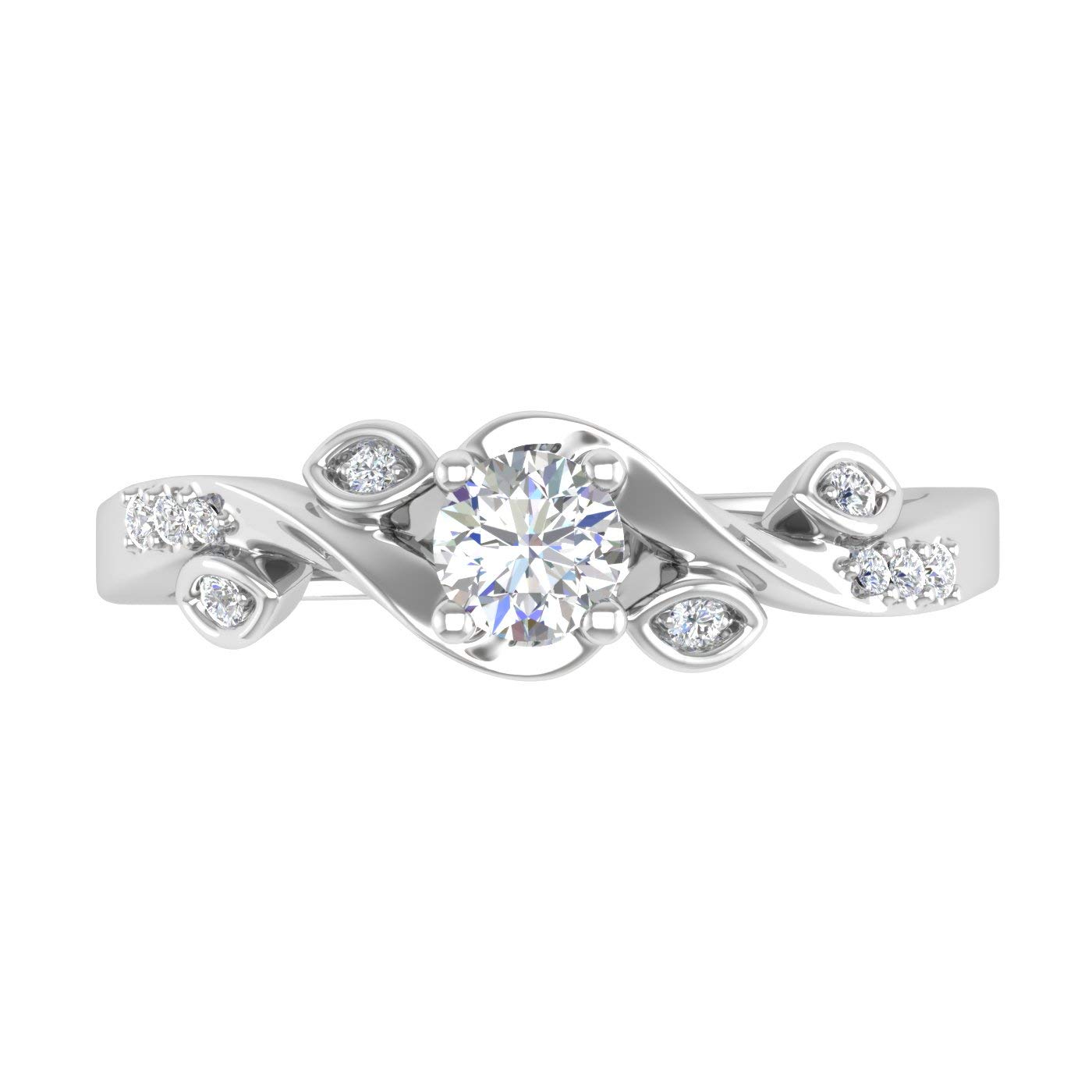 1/5 Carat Diamond Engagement Ring for Women - 14K Gold Solitaire Ring with I1-I2 Clarity | Perfect Proposal Gift, Anniversary Jewelry & Wedding Band