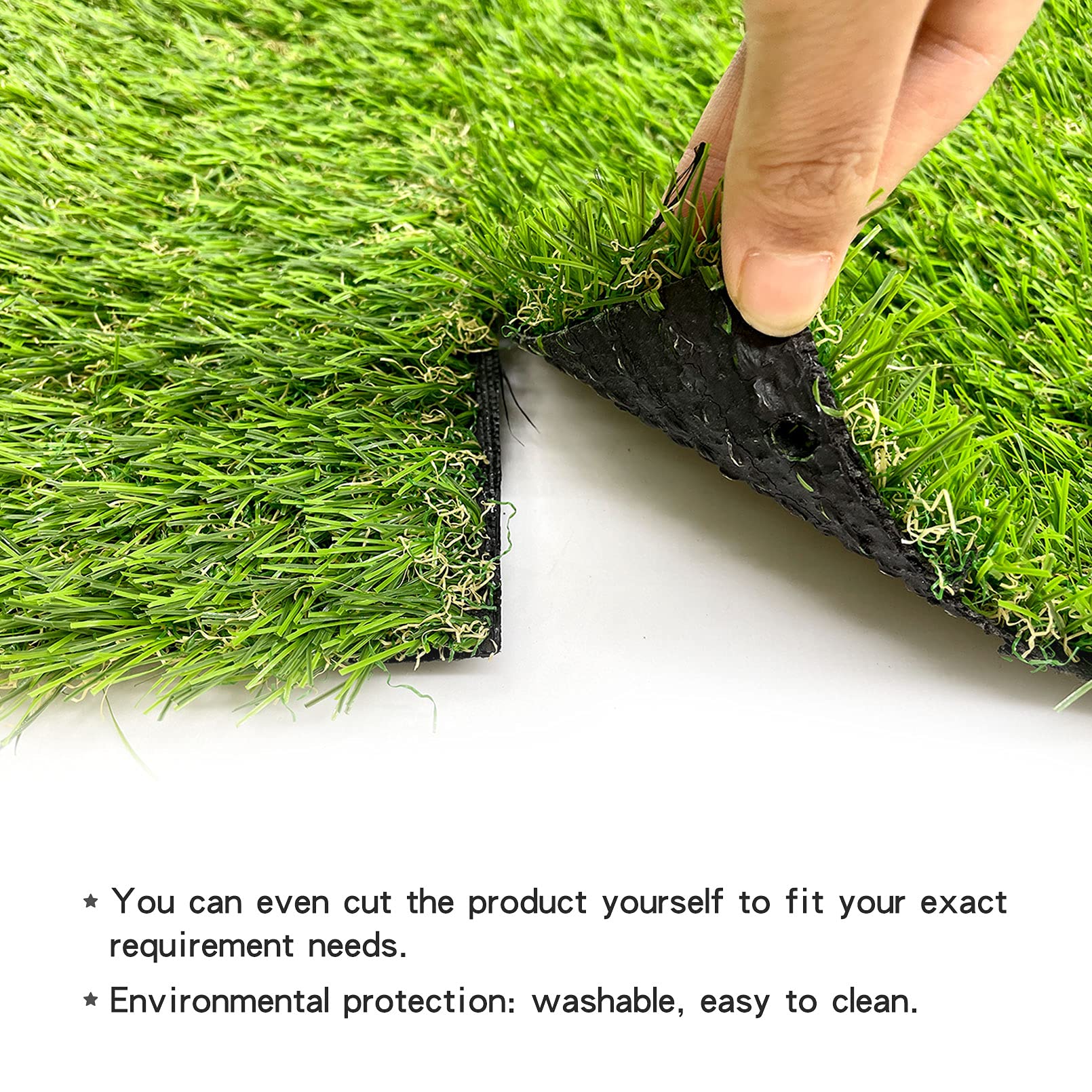 PINVNBY Washable Chicken Nesting Box Pads - 6 Pack Reusable Hen Nest Bedding with Artificial Grass Mat - 12x12x0.78 Inch Synthetic Turf for Chicken Coop, Garden, Lawn - Indoor/Outdoor Use - Perfect for Poultry Comfort & Easy Cleaning