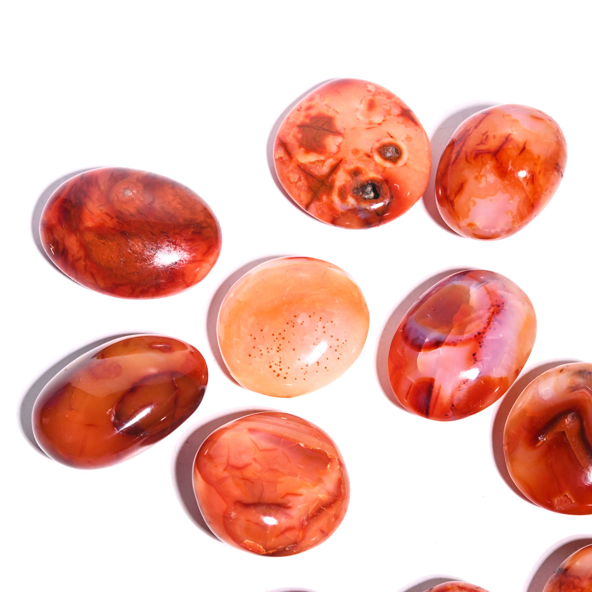 Natural Carnelian Palm Stone for Healing & Meditation - Chakra Balancing, Stress Relief & Positive Energy - Perfect for Reiki, Yoga & Spiritual Practices