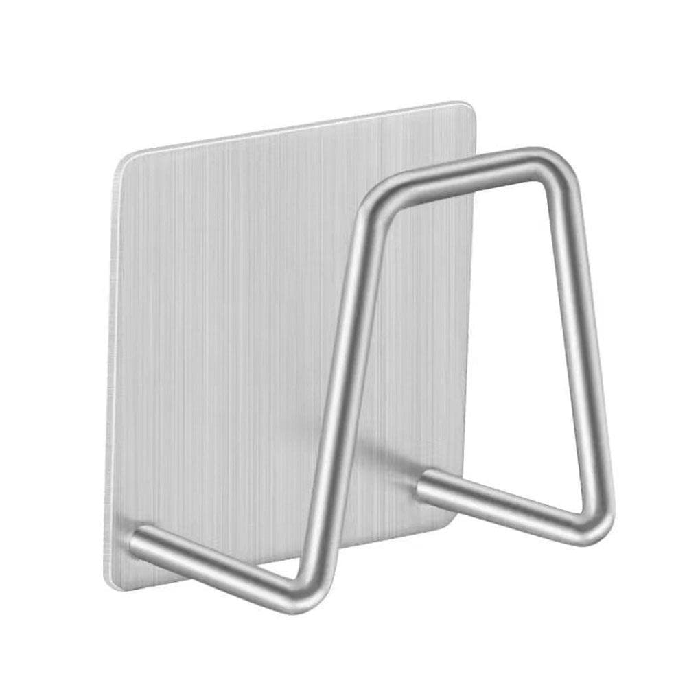2 Pack Stainless Steel Sponge Holder for Kitchen Sink - Self Adhesive Sponge Drying Rack & Drain Storage Organizer - Perfect for Keeping Countertops Dry and Organized (Dishwashing, Cleaning, Kitchen Accessories)