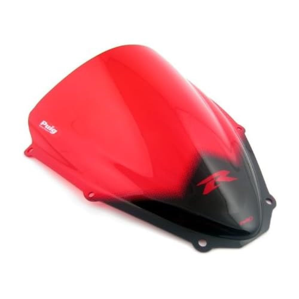Puig 4055R Red Racing Windscreen - High Performance Motorcycle Windshield for Sport Bikes - Perfect for Track Days & Street Riding