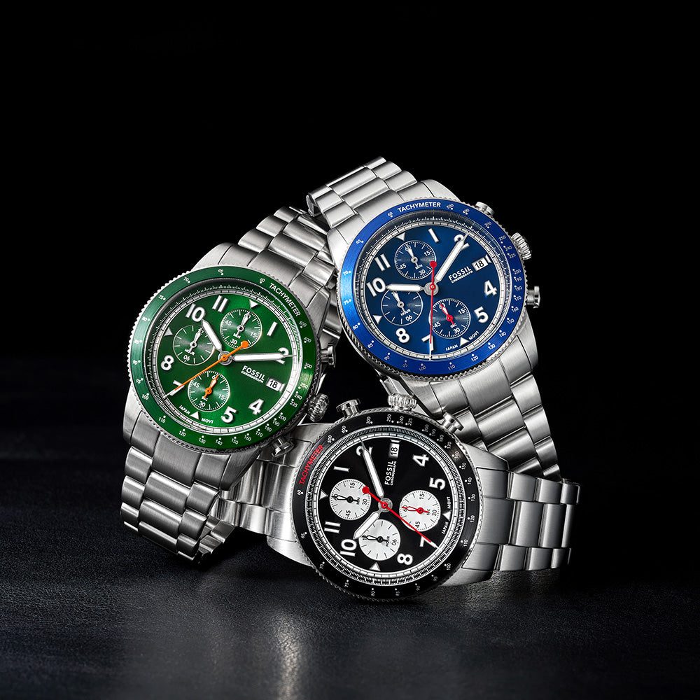 Fossil Sport Tourer FS6045 Chronograph Watch for Men - Waterproof Stainless Steel Casual & Dress Watch - Perfect for Outdoor Activities, Work & Formal Events