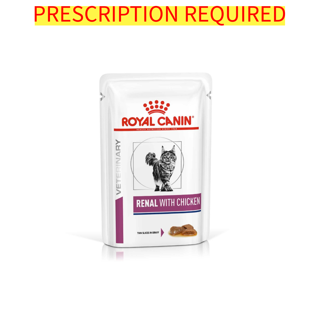 Royal Canin Renal Wet Cat Food with Chicken - Kidney Support for Cats - High Protein, Low Phosphorus - Ideal for Senior Cats & Feline Kidney Health - Perfect for Picky Eaters & Veterinary Recommended Diets